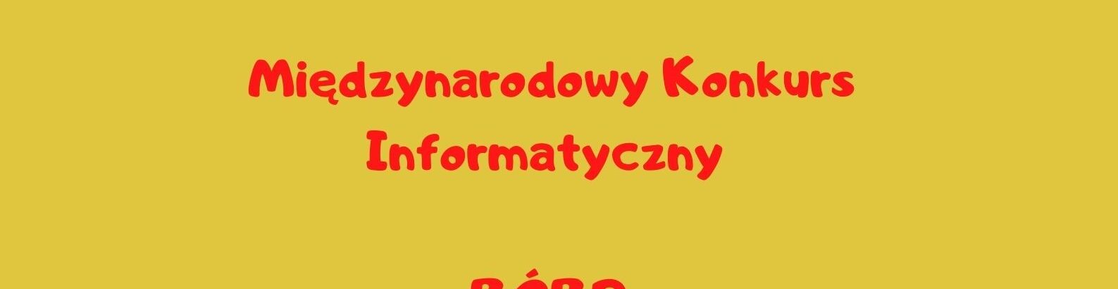 MIĘDZYNARODOWY KONKURS BÓBR