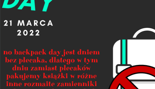 21 marca-dzień bez plecaka w SP nr 1!