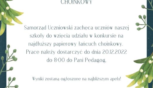 Konkurs na najdłuższy łańcuch choinkowy