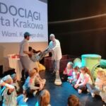 Uczniowie uczestniczą w przedstawieniu przygotowanym przez Wodociągi Miasta Krakowa