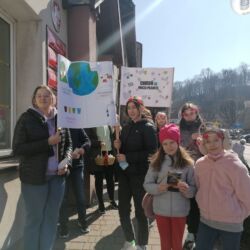 Happening zorganizowany przez uczniów Samorządu Szkolnego